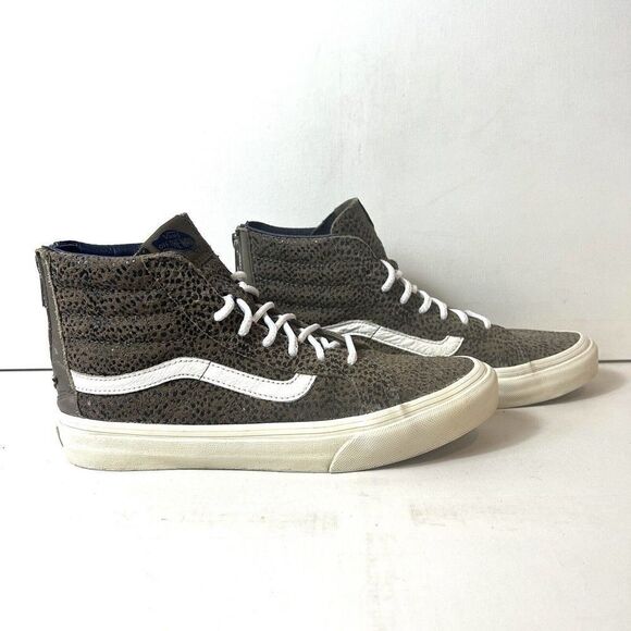 Vans SK8-Hi Sneakers Skate Casual Shoes Women's 7 Cheetah Print Lace Up Mens 5.5 - Picture 2 of 12